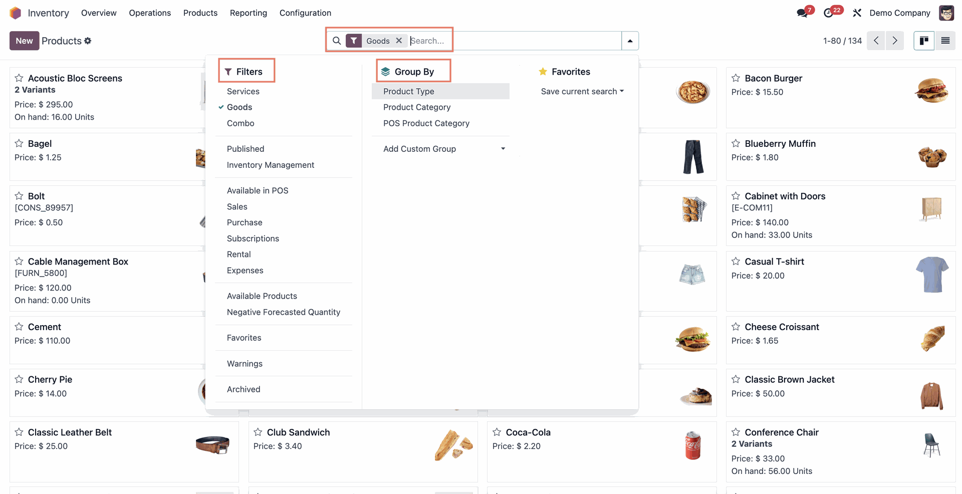 Odoo 18 Search view